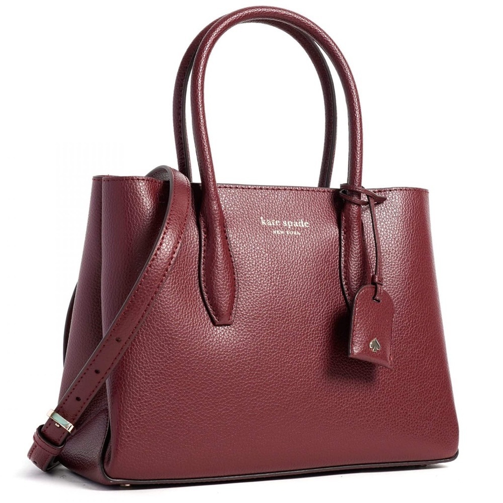NWT Kate Spade Eva Small Top Zip Satchel in Cherrywood Red - Picture 14 of 14